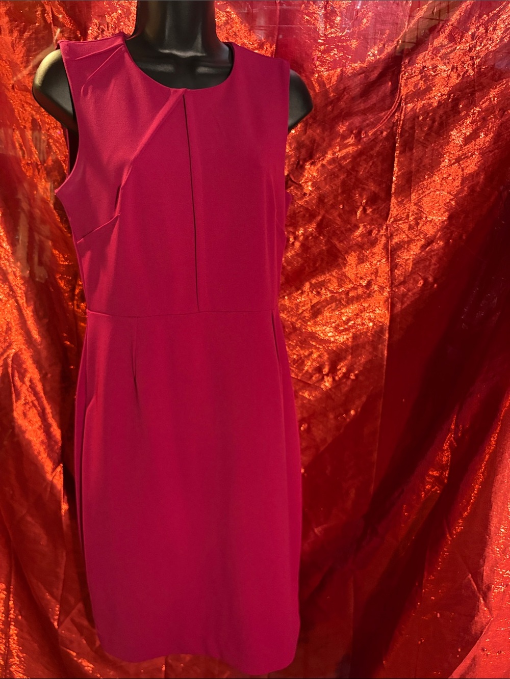 Banana Republic Magenta Sleeveless Sheath Dress